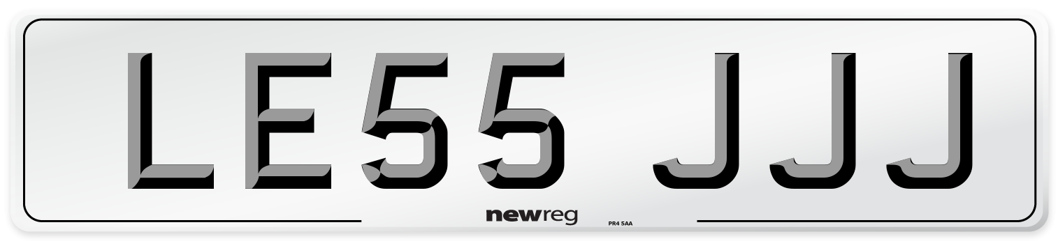 LE55 JJJ Number Plate from New Reg